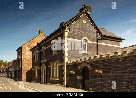 Much Wenlock, con una popolazione di circa 3,000 persone, è una città medievale e parrocchia nello Shropshire, Inghilterra. Foto Stock