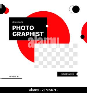 Copertina geometrica per i social media con sfondo trasparente. Banner del marchio personale. Illustrazione vettoriale Illustrazione Vettoriale