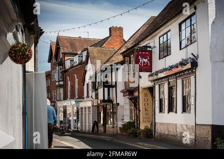 Much Wenlock, con una popolazione di circa 3,000 persone, è una città medievale e parrocchia nello Shropshire, Inghilterra. Foto Stock