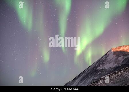 Aurora Australis McMurdo Antartide Foto Stock