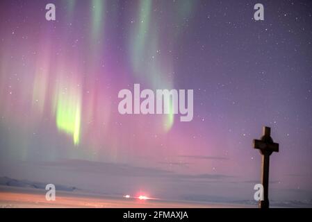 Aurora Australis McMurdo Antartide Foto Stock