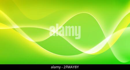 Nuovo concetto di sfondo futuristico moderno stile Bubble sfumato verde e giallo. Disegno astratto dello sfondo Foto Stock