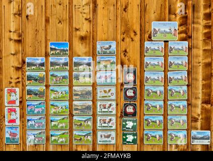 Placche di fienile in un capanno, Sarnen, Svizzera Foto Stock