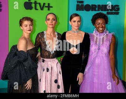 Jodi Balfour, Sarah Jones, Shantel VanSanten e Krys Marshall arrivano al Morning Show New York Premiere di APPLE TV, tenuto al Lincoln Center di New York City, lunedì 28 ottobre 2019. Foto di Jennifer Graylock-Graylock.com 917-519-7666 Foto Stock