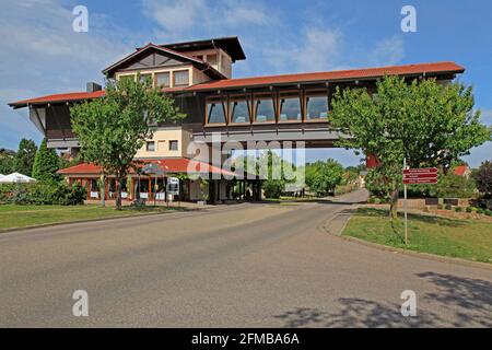 Casa della strada tedesca del vino, Bockenheim, distretto. Bad Dürkheim, Renania-Palatinato, Germania Foto Stock