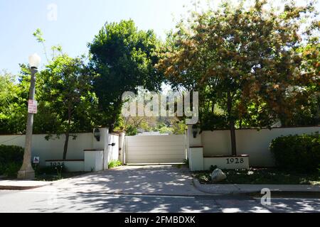 Los Angeles, California, USA 3 maggio 2021 UNA visione generale dell'atmosfera dell'attore William Powell, l'attrice Lilli Palmer e l'attore Rex Harrison's ex Home/house at 1928 Mandeville Canyon Road il 3 maggio 2021 a Los Angeles, California, USA. Foto di Barry King/Alamy Stock foto Foto Stock