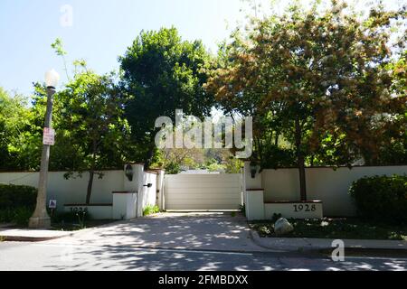 Los Angeles, California, USA 3 maggio 2021 UNA visione generale dell'atmosfera dell'attore William Powell, l'attrice Lilli Palmer e l'attore Rex Harrison's ex Home/house at 1928 Mandeville Canyon Road il 3 maggio 2021 a Los Angeles, California, USA. Foto di Barry King/Alamy Stock foto Foto Stock