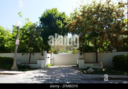 Los Angeles, California, USA 3 maggio 2021 UNA visione generale dell'atmosfera dell'attore William Powell, l'attrice Lilli Palmer e l'attore Rex Harrison's ex Home/house at 1928 Mandeville Canyon Road il 3 maggio 2021 a Los Angeles, California, USA. Foto di Barry King/Alamy Stock foto Foto Stock