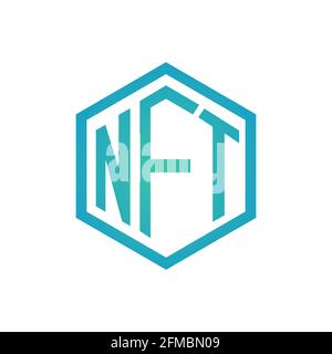 Simbolo NFT. Vettore icona token non fungibile. Illustrazione Vettoriale