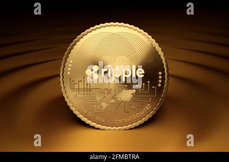 Ripple crittografia XRP, illustrazione concettuale Foto Stock
