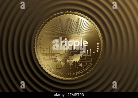 Ripple crittografia XRP, illustrazione concettuale Foto Stock