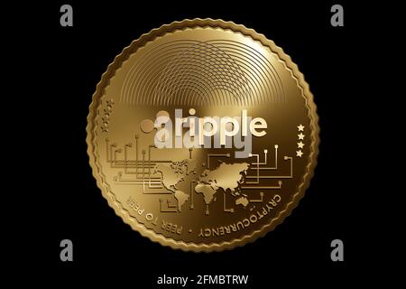 Ripple crittografia XRP, illustrazione concettuale Foto Stock