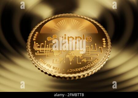 Ripple crittografia XRP, illustrazione concettuale Foto Stock