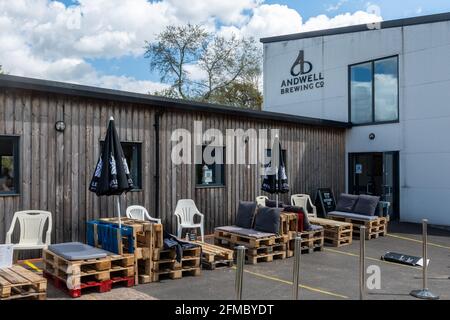 Andwell Brewing Company, una micro birreria nella frazione di Andwell in Hampshire, Inghilterra, Regno Unito Foto Stock