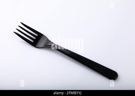 Posate in plastica, forchetta colorata, adatte per viaggi Foto Stock