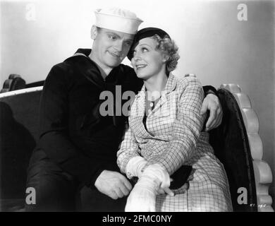 JAMES CAGNEY e GLORIA STUART ritratto pubblicitario per QUI VIENE IL DIRETTORE DELLA MARINA 1934 LLOYD BACON Warner Bros. Foto Stock