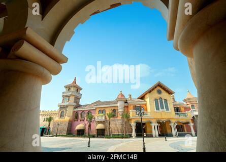 Gli edifici caratteristici dell'Isola di Hainan Haihua Foto Stock