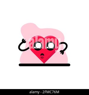 Cute Love Character Concept Vector Illustration Design eps10 Illustrazione Vettoriale