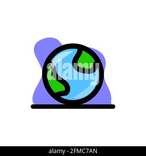 Earth Icon Conceptual Vector Illustration Design eps10 Illustrazione Vettoriale