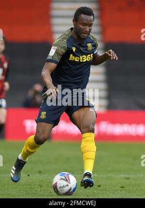 John OBI Mikel of Stoke City - AFC Bournemouth v Stoke City, Sky Bet Championship, Vitality Stadium, Bournemouth, UK - 8 maggio 2021 solo per uso editoriale - si applicano restrizioni DataCo Foto Stock