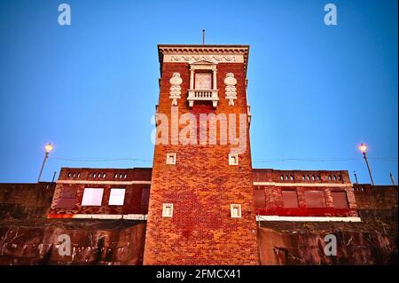 L'ascensore della cabina a North Shore Blackpool Foto Stock