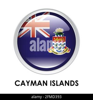 Bandiera rotonda delle Isole Cayman Foto Stock