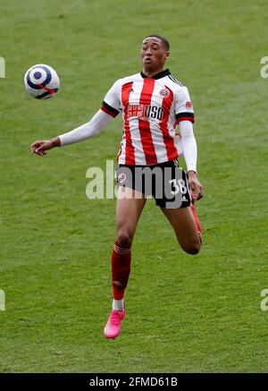 Sheffield, Inghilterra, 8 maggio 2021. Daniel Jebbison di Sheffield Utd durante la partita della Premier League a Bramall Lane, Sheffield. L'immagine di credito dovrebbe essere: Darren Staples / Sportimage Foto Stock