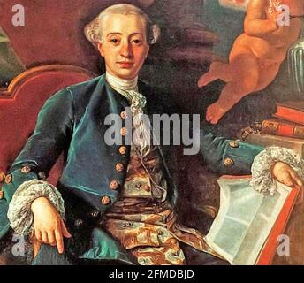 GIACOMO CASANOVA (1725-1798) avventuriero italiano dipinto da Francesco Narici circa 1760 Foto Stock