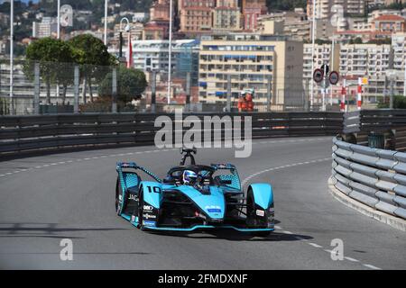 10 Bird Sam (gbr), Jaguar Racing, Jaguar i-Type 5, azione durante l'ePrix di Monaco 2021, 4° appuntamento del Campionato del mondo di Formula e 2020-21, sul circuito di Monaco l'8 maggio, a Monaco - Foto Grégory Lenenmand/DPPI Foto Stock