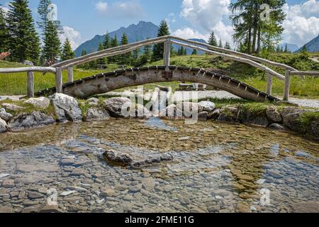 Sorgenti Piave, Italia - 30 luglio 2020: Sorgenti del Piave si trovano nella Val Sesis ai piedi del Monte Peralba. Foto Stock