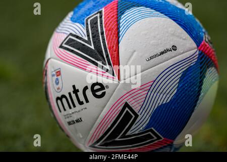 Blackburn, Regno Unito. 8 maggio 2021. The Mitre Delta Max match day ball in Blackburn, Regno Unito, il 5/8/2021. (Foto di Simon Whitehead/News Images/Sipa USA) Credit: Sipa USA/Alamy Live News Foto Stock