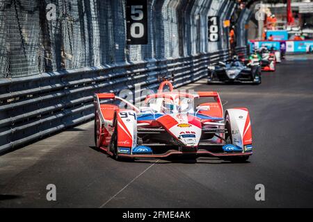 94 Lynn Alexandre (gbr), Mahindra Racing, Mahinda M7Electro, azione durante l'ePrix 2021 di Monaco, 4° incontro del Campionato del mondo di Formula e 2020-21, sul circuito di Monaco l'8 maggio, a Monaco - Foto Grégory Lenenmand / DPPI Foto Stock