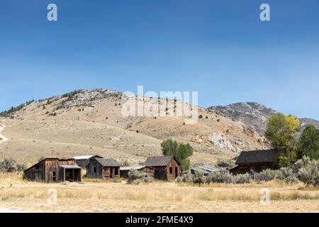 Bannack città fantasma, Montana, USA Foto Stock