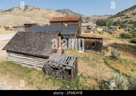 Bannack città fantasma, Montana, USA Foto Stock