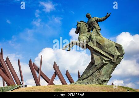 Monumento ad Antonio Maceo in Piazza della Rivoluzione, Santiago de Cuba, Cuba Foto Stock