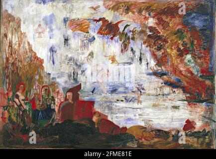 James Ensor. (Belga, 1860-1949). Tribolazioni di Sant'Antonio. 1887. Olio su tela. Foto Stock