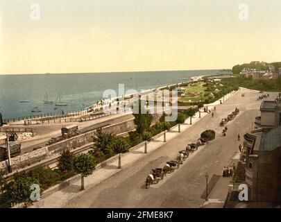 Ryde Esplanade , Isola di Wight circa 1890-1900 Foto Stock