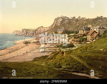 Steephill Cove, Ventnor, Isola di Wight circa 1890-1900 Foto Stock