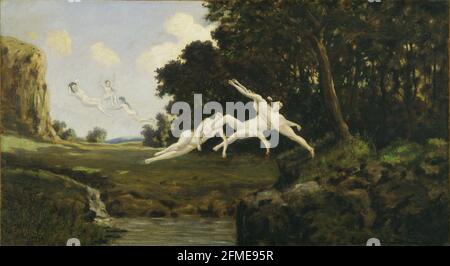 Louis Michel Eilshemius. (Americano, 1864-1941). Vento pomeridiano. 1899. Olio su tela. Foto Stock