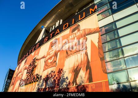 HIGHBURY, LONDRA, INGHILTERRA - 6 maggio 2021: Stadio di calcio Arsenal Emirates a Londra Foto Stock