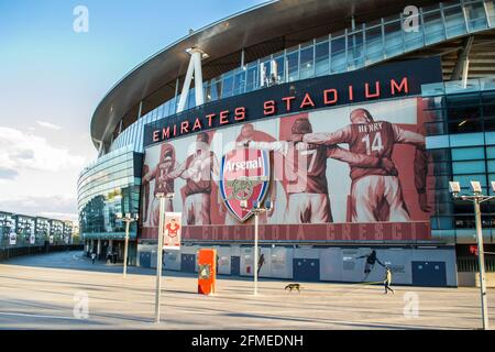 HIGHBURY, LONDRA, INGHILTERRA - 6 maggio 2021: Stadio di calcio Arsenal Emirates a Londra Foto Stock