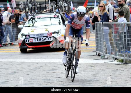 Koen De Kort ciclista del Trek Segafredo, durante lo start della prima tappa del giro D'Italia 104 a Torino (TO). Torino, Italia. 8 maggio 2021. (Foto di Vincenzo Izzo/Sipa USA) Credit: Sipa USA/Alamy Live News Foto Stock