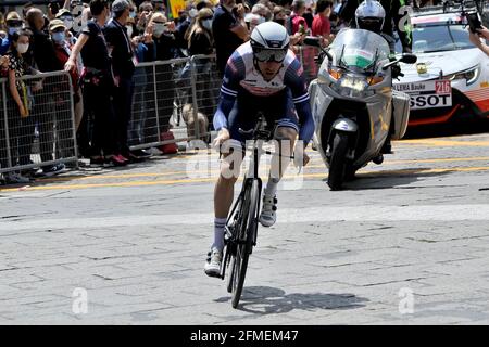 Bauke Mollema ciclista del Trek Segafredo, durante lo start della prima tappa del giro D'Italia 104 a Torino (TO). Torino, Italia. 8 maggio 2021. (Foto di Vincenzo Izzo/Sipa USA) Credit: Sipa USA/Alamy Live News Foto Stock