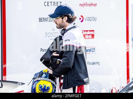 Il principe Carlo Filippo di Svezia guida la Porsche Carrera Cup Scandinavia sul Ring Knutstorp, a Kagerod, Svezia, il 08 maggio 2021. Foto di Johan Valkonen/Stella Pictures/ABACAPRESS.COM Foto Stock