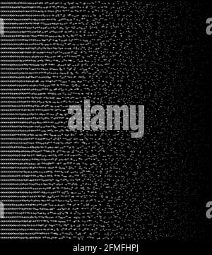 Pixel a forma di frecce che si spostano verso destra e si riducono. Trama astratta a forma di freccia. Motivo decorativo per tessuti e pareti Foto Stock