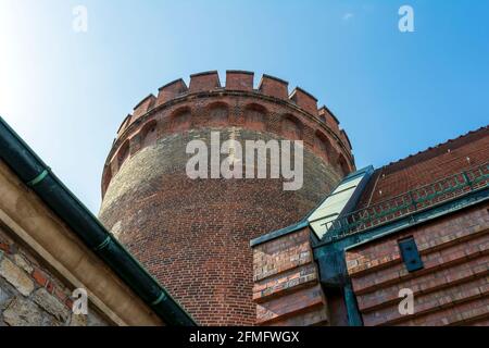 Berlino, Germania - Agosto 16, 2019: torre di avvistamento a Spandau Cittadella (Juliusturm) di Berlino Foto Stock