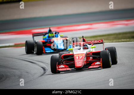 17 BEGANOVIC Dino, Prema Powerteam, azione durante il 2° round del Campionato europeo Regionale Formula 2021 di Alpine dal 07 al 10 maggio 2021 sul circuito di Barcellona-Catalunya, a Montmelo, vicino Barcellona, Spagna - Foto Antonin Vincent / DPPI Foto Stock