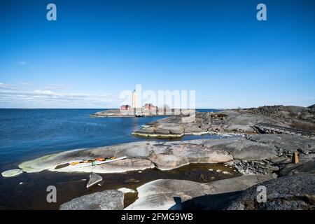 Al faro di Söderskär, Porvoo, Finlandia Foto Stock