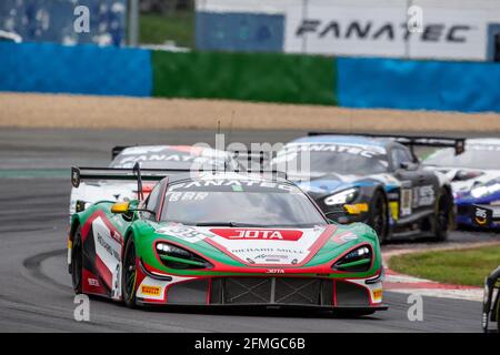 38 Wilkinson Oliver (gbr), Barnicoat ben (gbr), Jota, McLaren 720 S GT3, azione durante il 2° round del 2021 Fanatec GT World Challenge Europe Powered by AWS, dal 6 al 9 maggio 2021 sul circuito di Nevers Magny-Cours, Magny-Cours, Francia - Photo Clement Luck / DPPI / LiveMedia Foto Stock