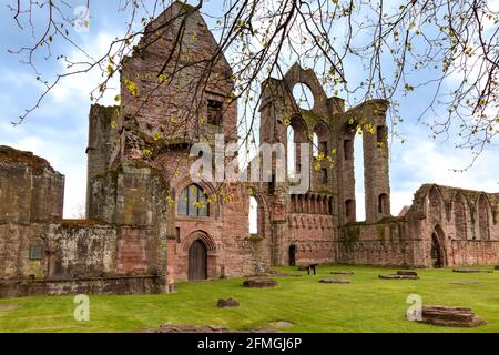 ARBROATH ABBEY ANGUS SCOZIA SACRESTIA E TRANSETTO SUD IN ANTICIPO MOLLA Foto Stock